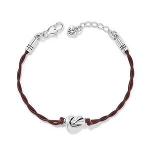 NEW BRIGHTON women's interlok single knot leather bracelet in chili pepper
